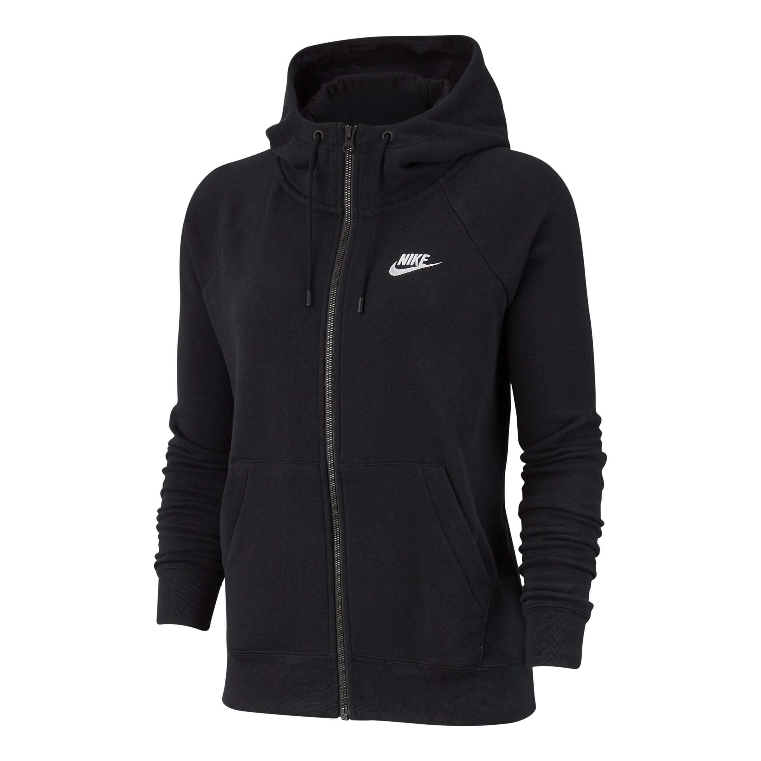 Nike Sportswear Essential Sweatjacke Damen Schwarz, Weiß Nike Sportswear Essential Sweatjacke Damen Schwarz, Weiß