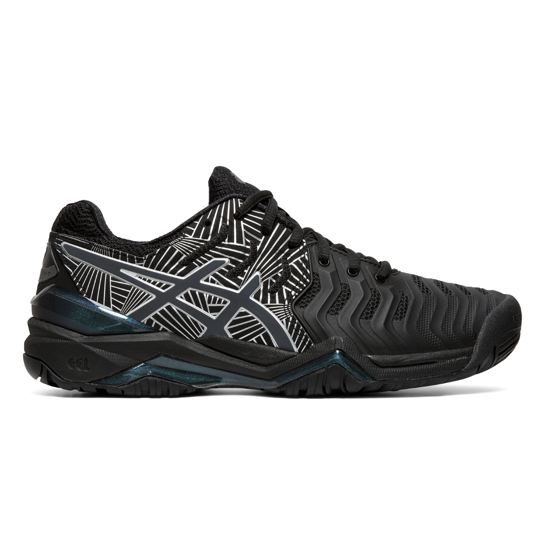 ASICS Gel Resolution 7 Allcourtschuh Damen Schwarz WeiB online kaufen Tennis Point DE