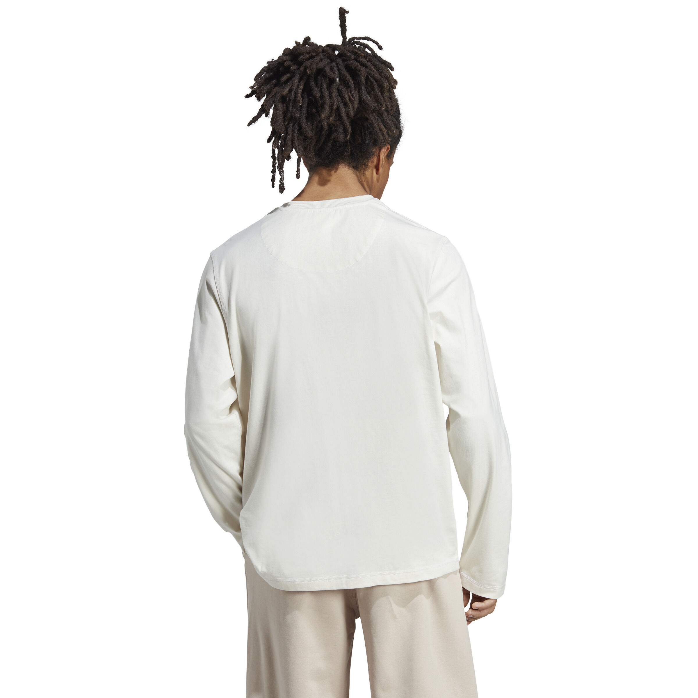 Lounge Long Sleeve Top Longsleeve Herren WeiB