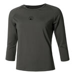 Quiet Please Bekleidung Quiet Please Sparkle Stripe Longsleeve Damen-Anthrazit