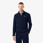 Lacoste Bekleidung Lacoste Polar Quarter Zip Trainingsjacke Herren-dunkelblau