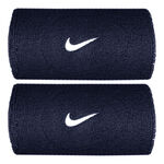 Nike Bekleidung Nike Swoosh Classic Doublewide Schweißband Unisex - dunkelblau, weiß