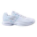 Babolat Tennisschuhe Babolat Propulse Blast Teppichschuh Damen - weiß, hellblau