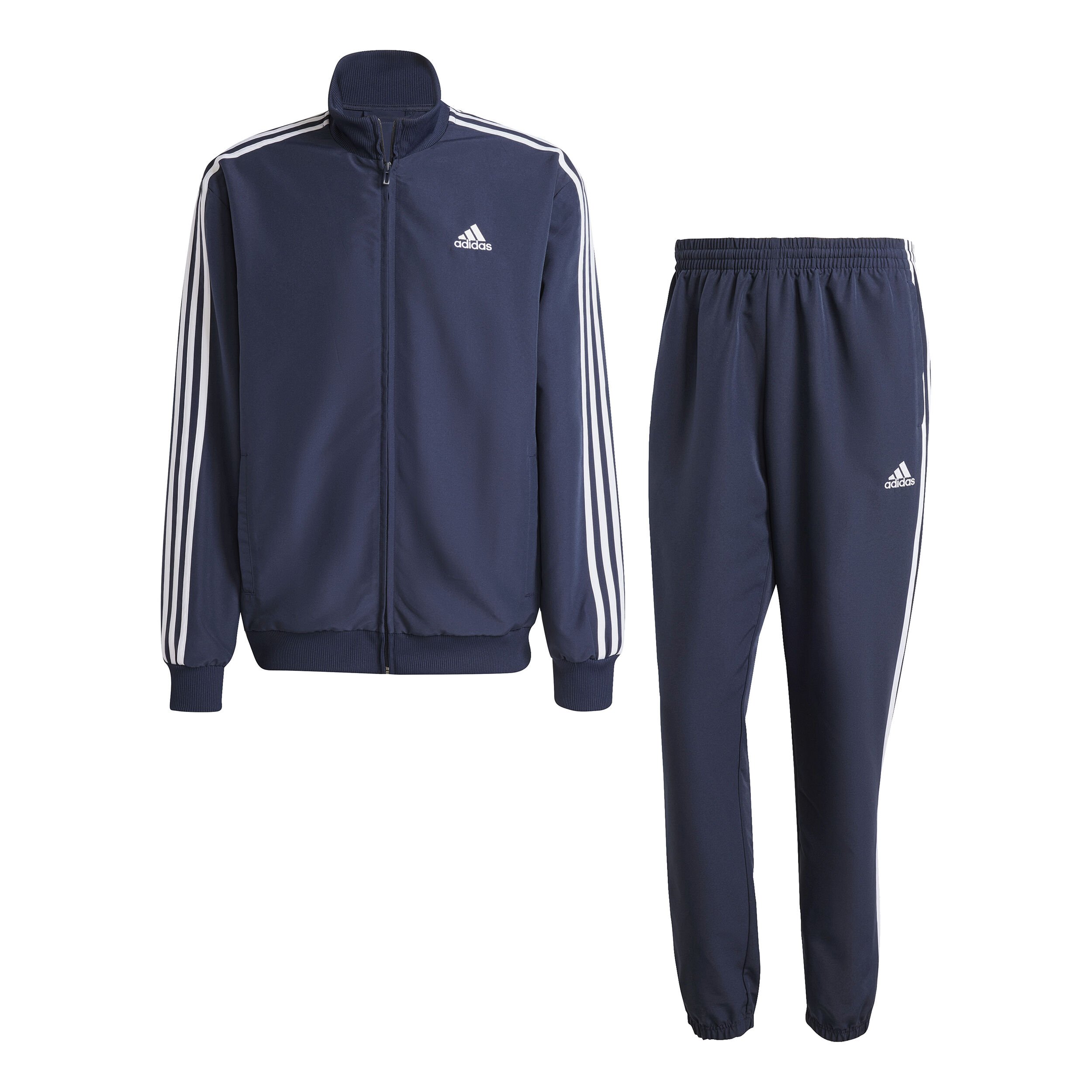 3Stripes Woven Trainingsanzug Herren Dunkelblau WeiB