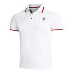 Fila Bekleidung Fila Core Button Piro Polo Herren-Weiß,Rot