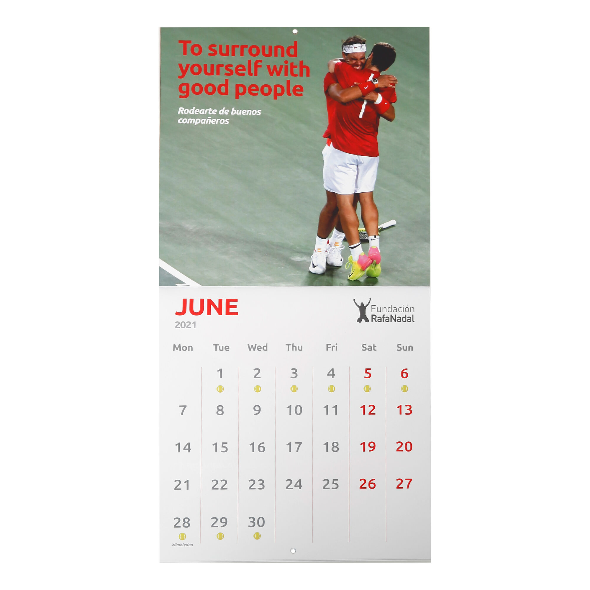 Tennis-Point Wandkalender RAFAEL NADAL 2021 Geschenk ...