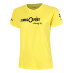 Tennis-Point Bekleidung Tennis-Point Team Yellow T-Shirt Damen-Gelb,Schwarz