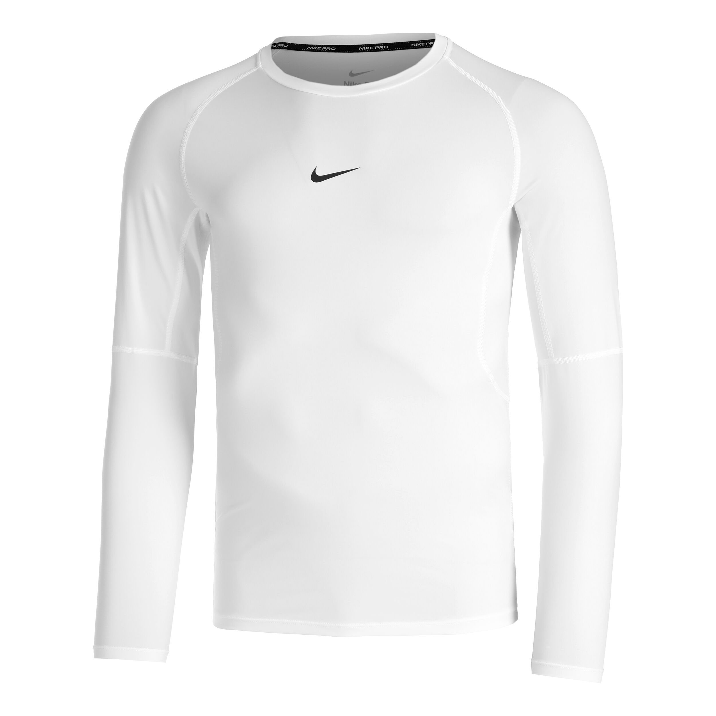 Dri Fit Pro Tight Fitness Longsleeve Herren WeiB Schwarz
