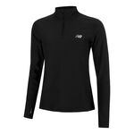 New Balance Bekleidung New Balance Space Dye Quarter Zip Longsleeve Damen-Schwarz