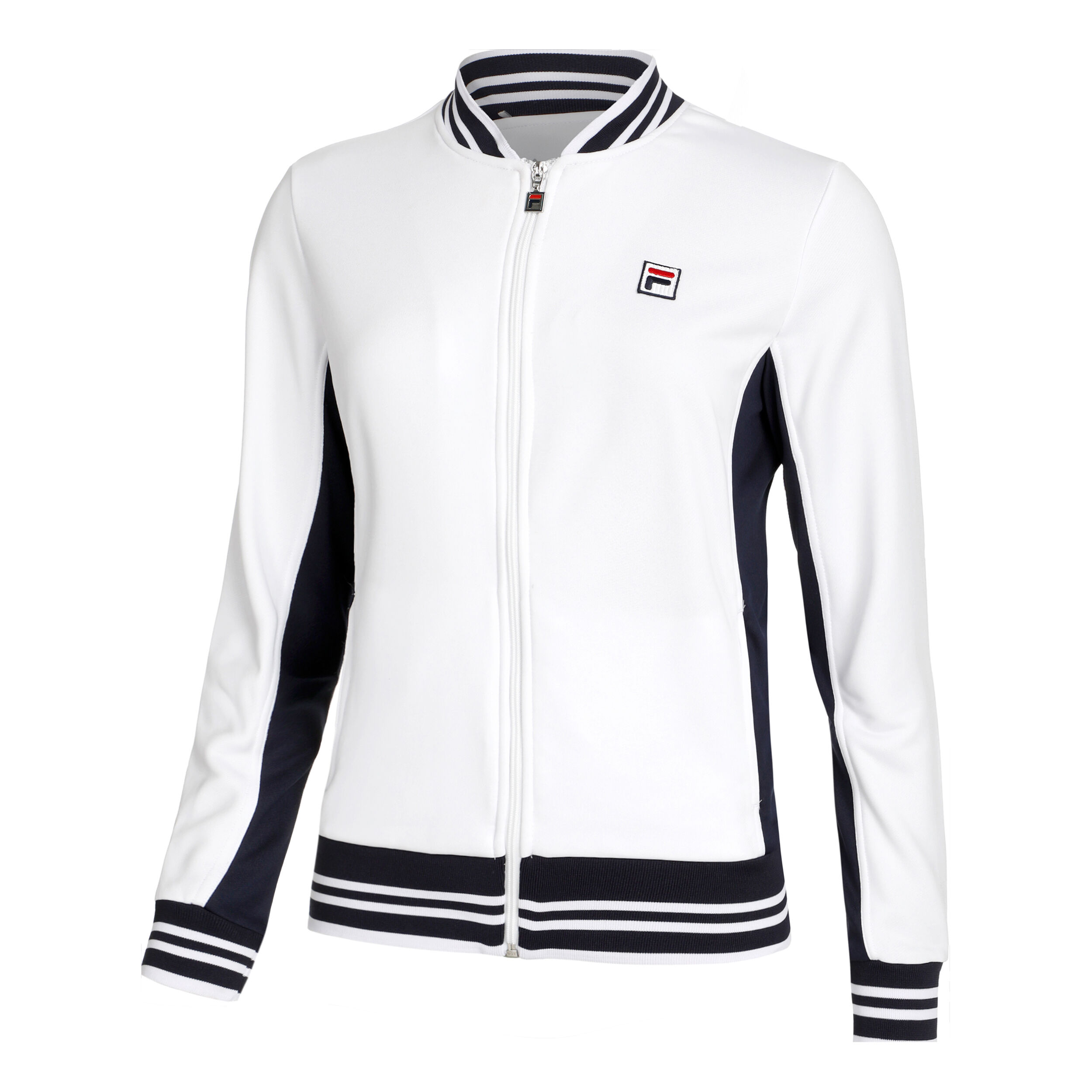 Black and white fila jacket sales