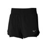 2in1 4.5 Laufshorts Damen-Schwarz