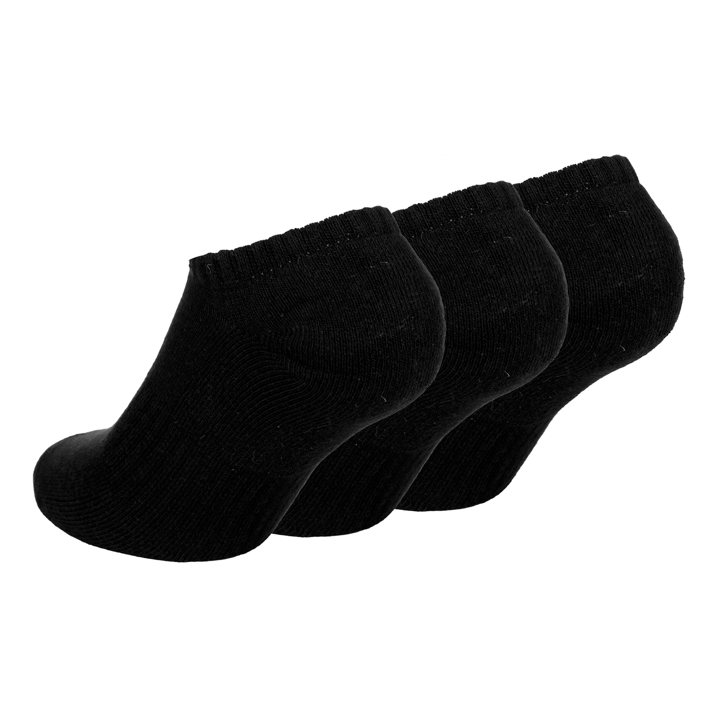 Everyday Lightweight No Show Sportsocken 3er Pack Schwarz WeiB