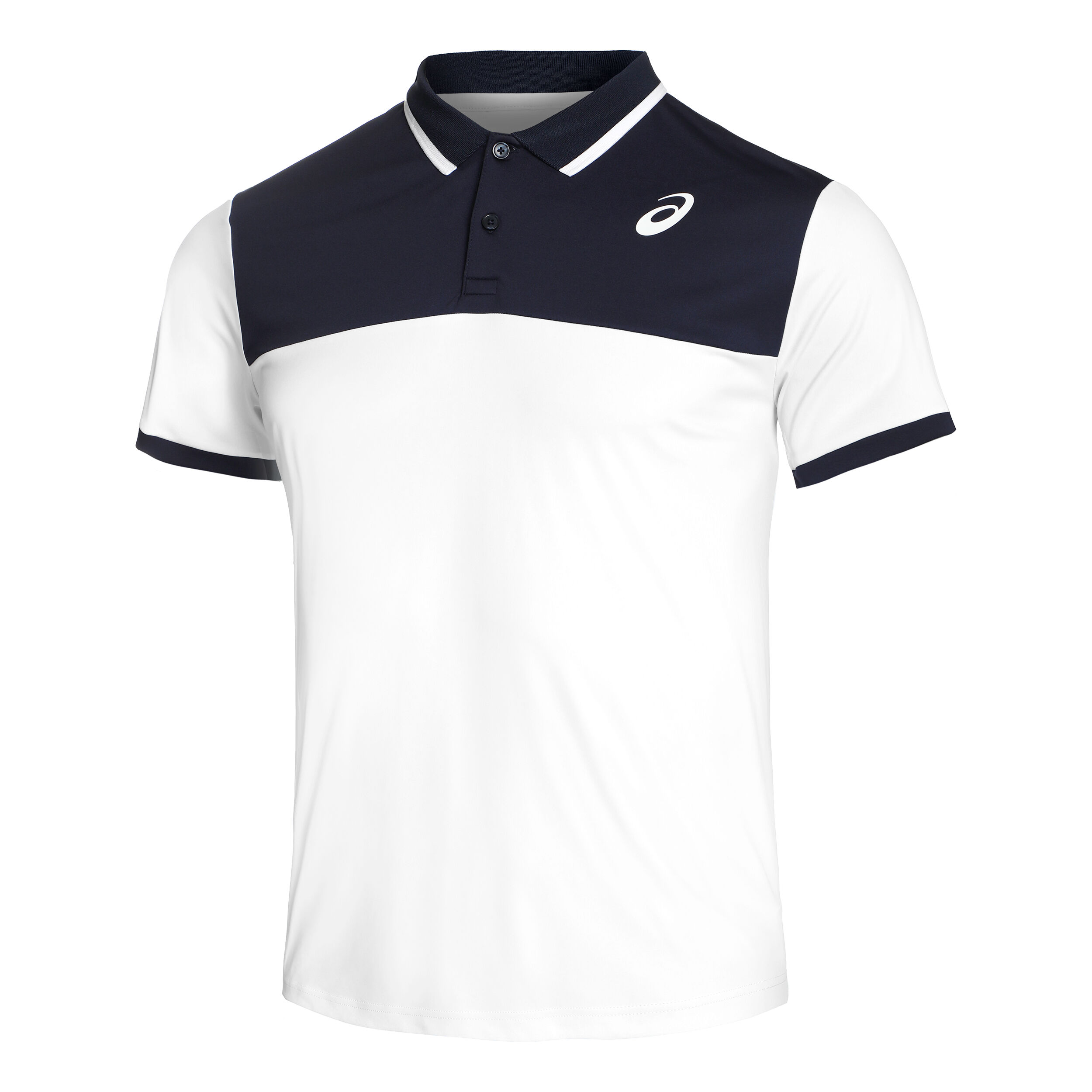 Court Polo Herren WeiB Dunkelblau
