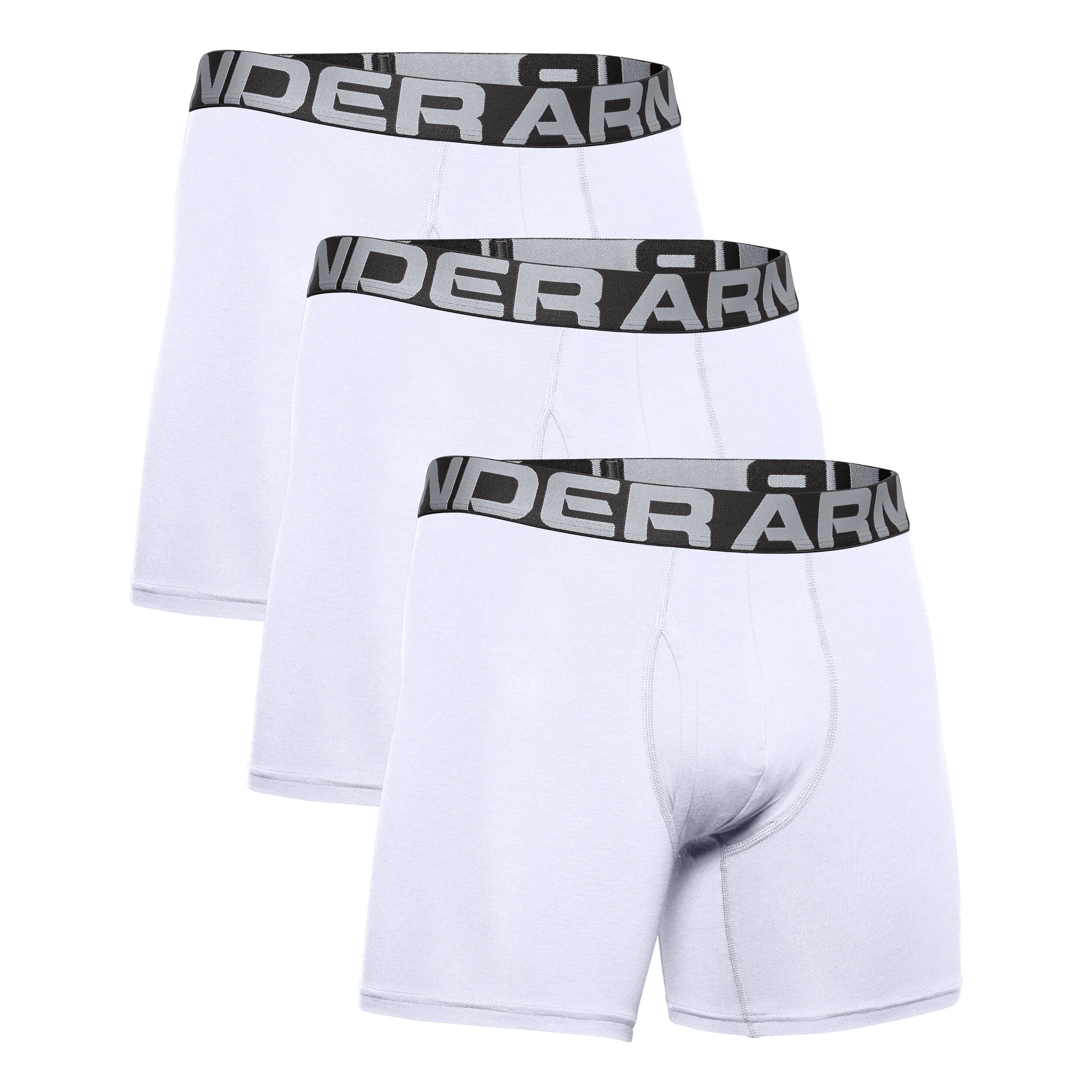 Under Armour Charged Cotton 6in Boxer Short 3er Pack Herren WeiB Schwarz online kaufen Tennis Point DE