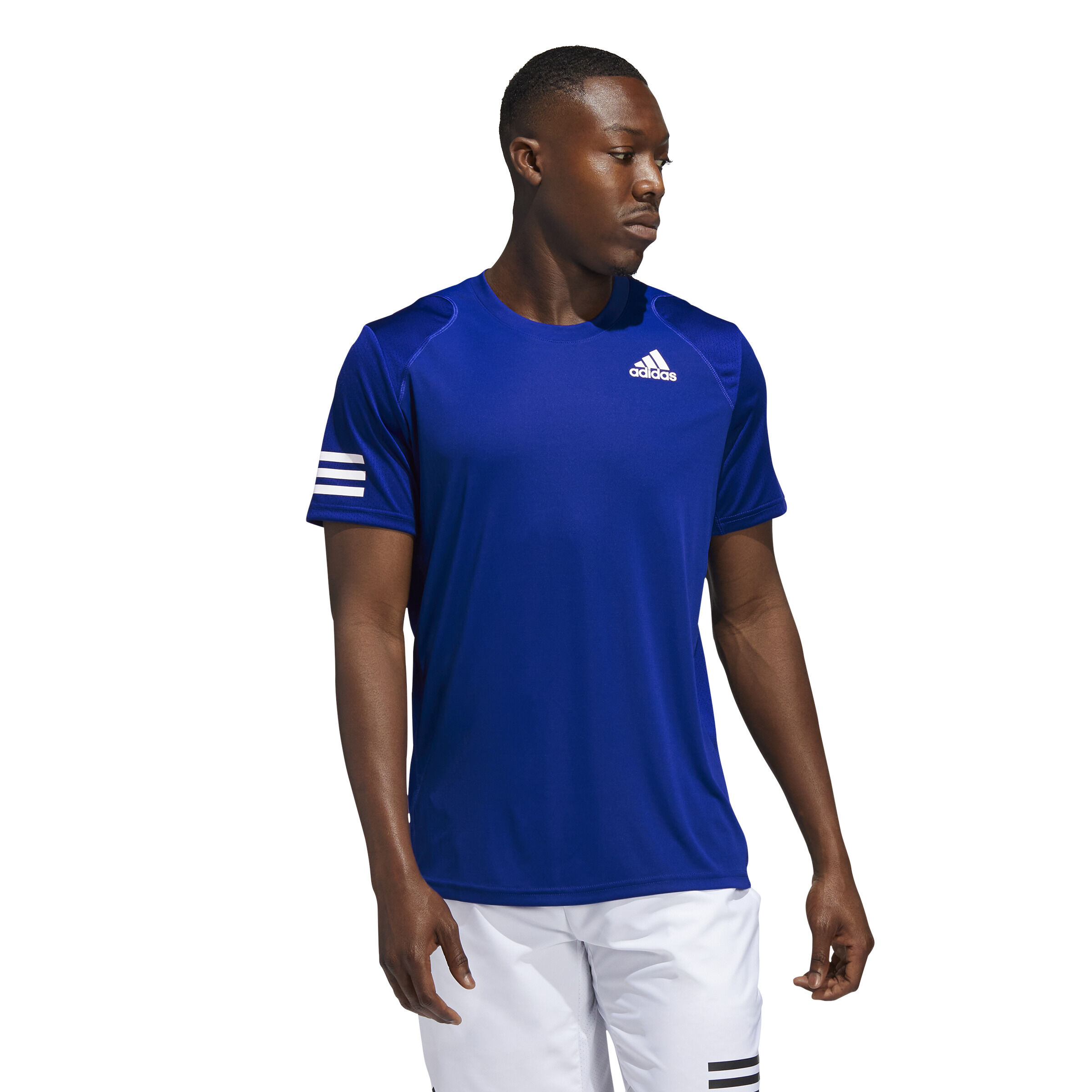 Club 3 Stripes T Shirt Herren Blau