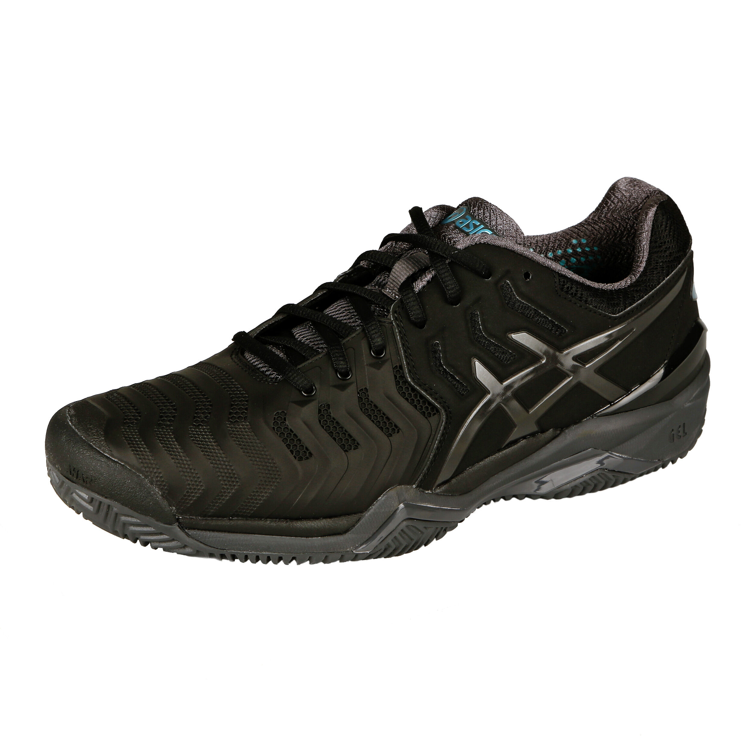 Gel Resolution 7 Clay Sandplatzschuh Herren Schwarz Dunkelgrau