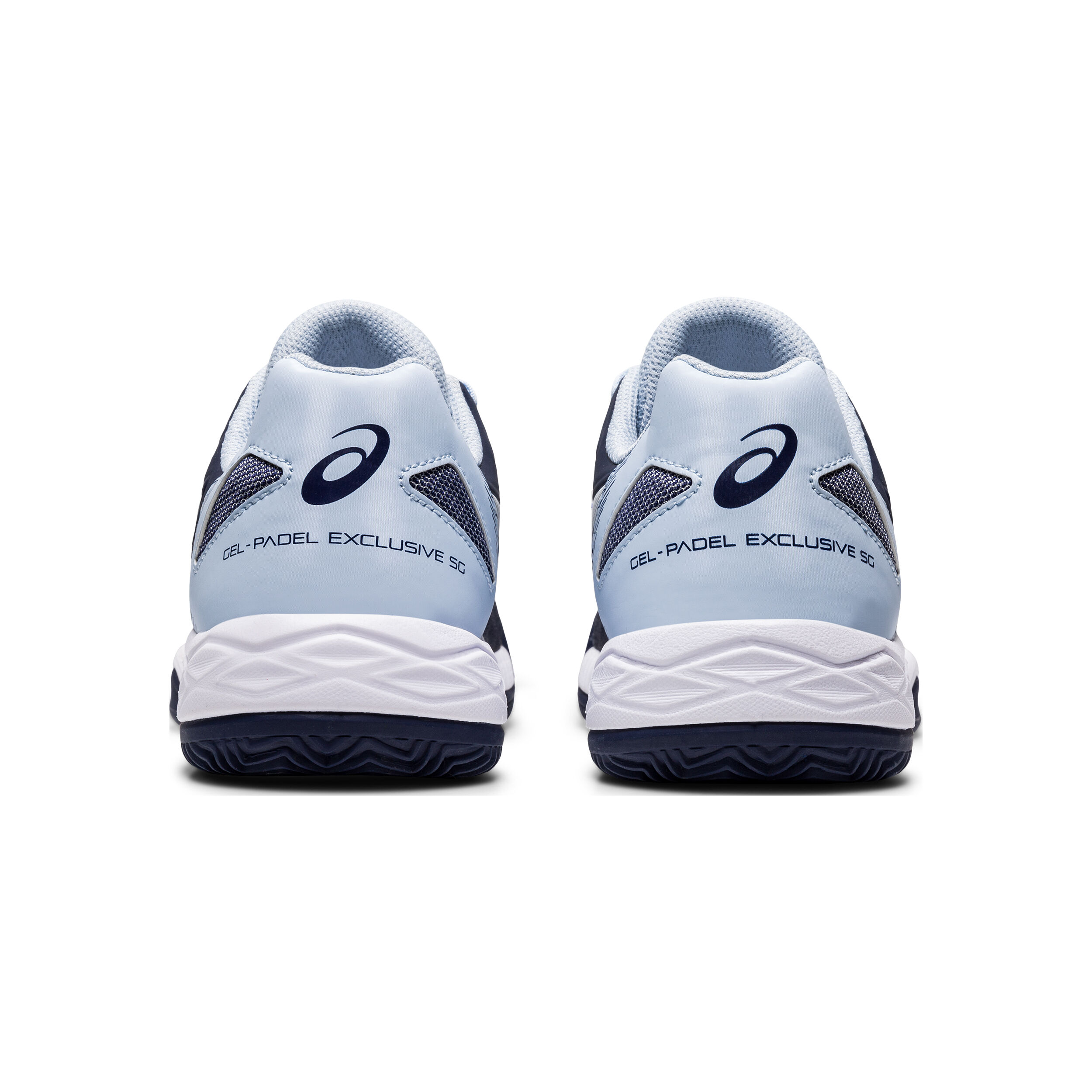 Gel Padel Exclusive 5 SG Padelschuh Damen Dunkelblau Hellblau