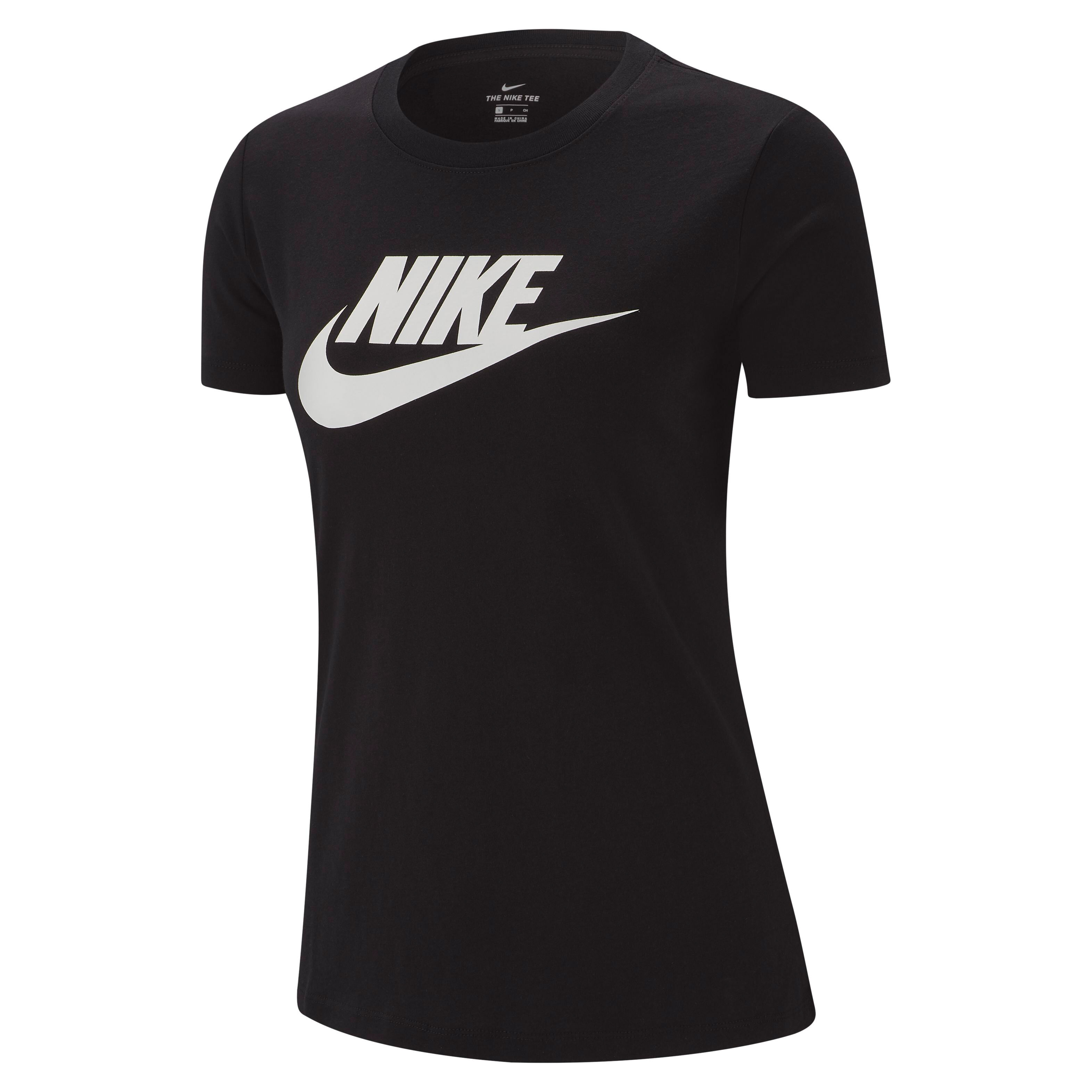 Black and white nike shirt women's hotsell