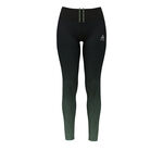 Odlo Bekleidung Odlo Print Tight Damen-Schwarz,Grün