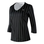 Tennis-Point Bekleidung Tennis-Point Stripes Longsleeve Special Edition Damen-Schwarz,Wei&szlig;