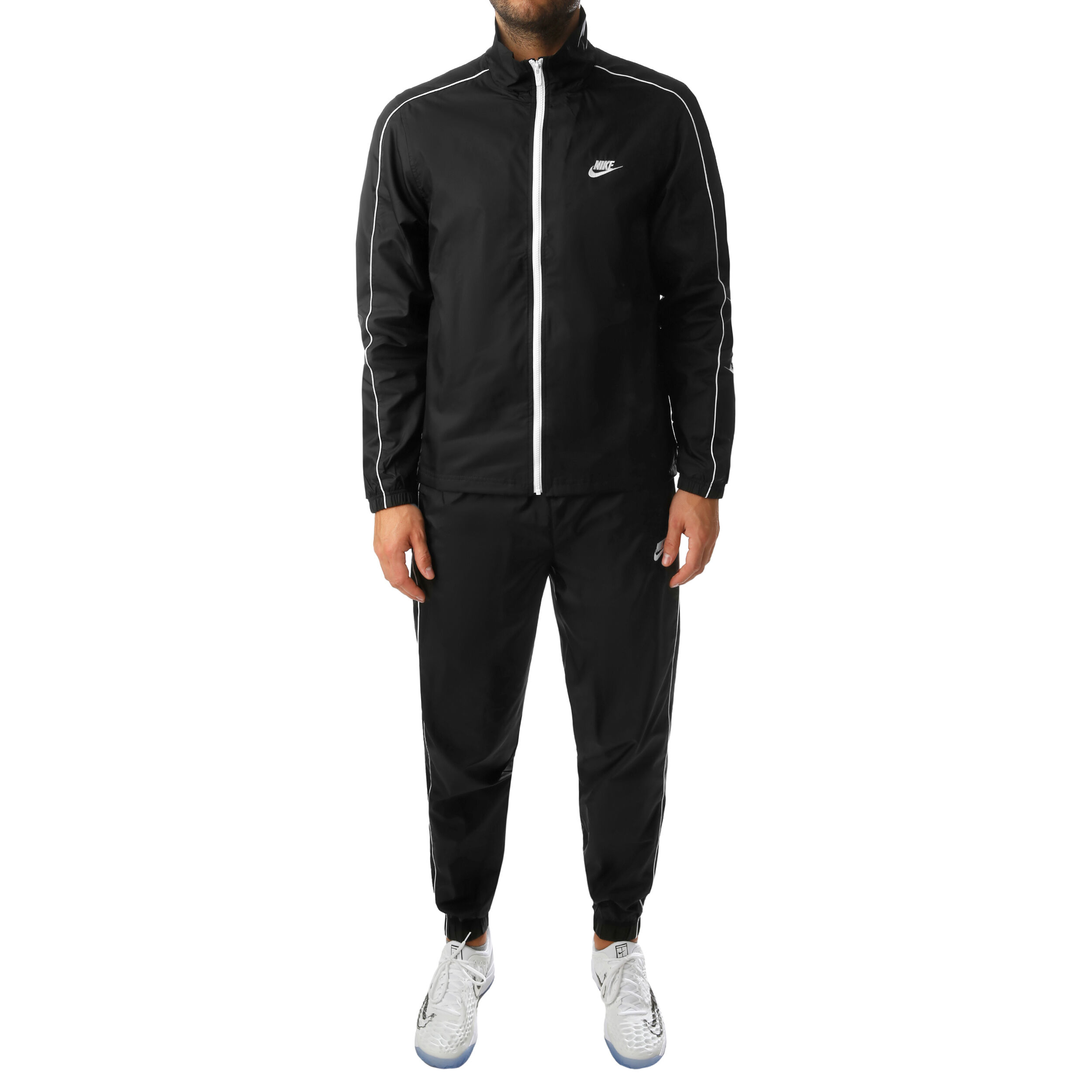 Sportswear Woven Trainingsanzug Herren Schwarz WeiB