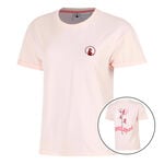 Quiet Please Bekleidung Quiet Please Endlessly Flower T-Shirt Damen-Rosa,Mehrfarbig