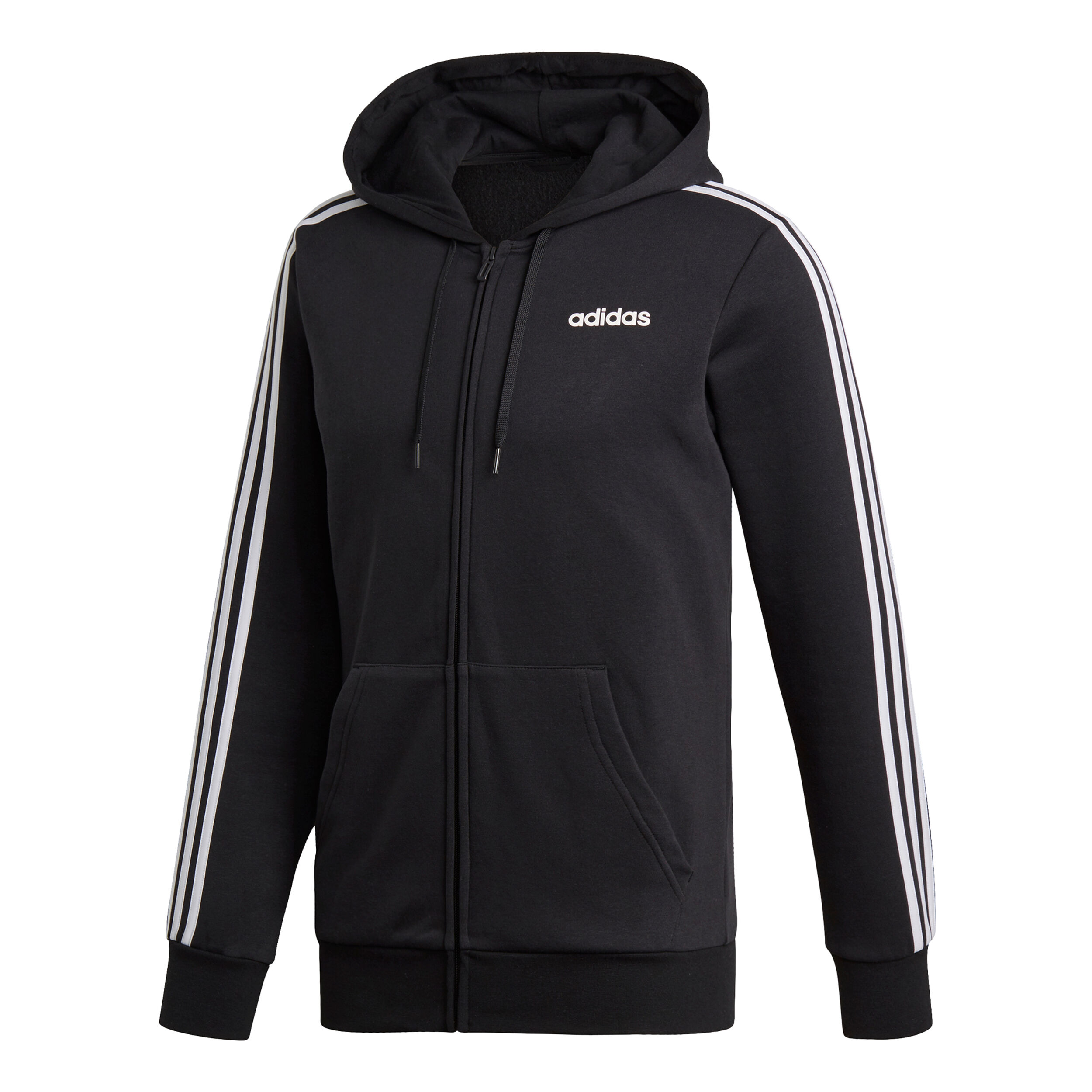 adidas Essentials 3 Stripes Sweatjacke Herren Schwarz adidas Essentials 3 Stripes Sweatjacke Mädchen Schwarz