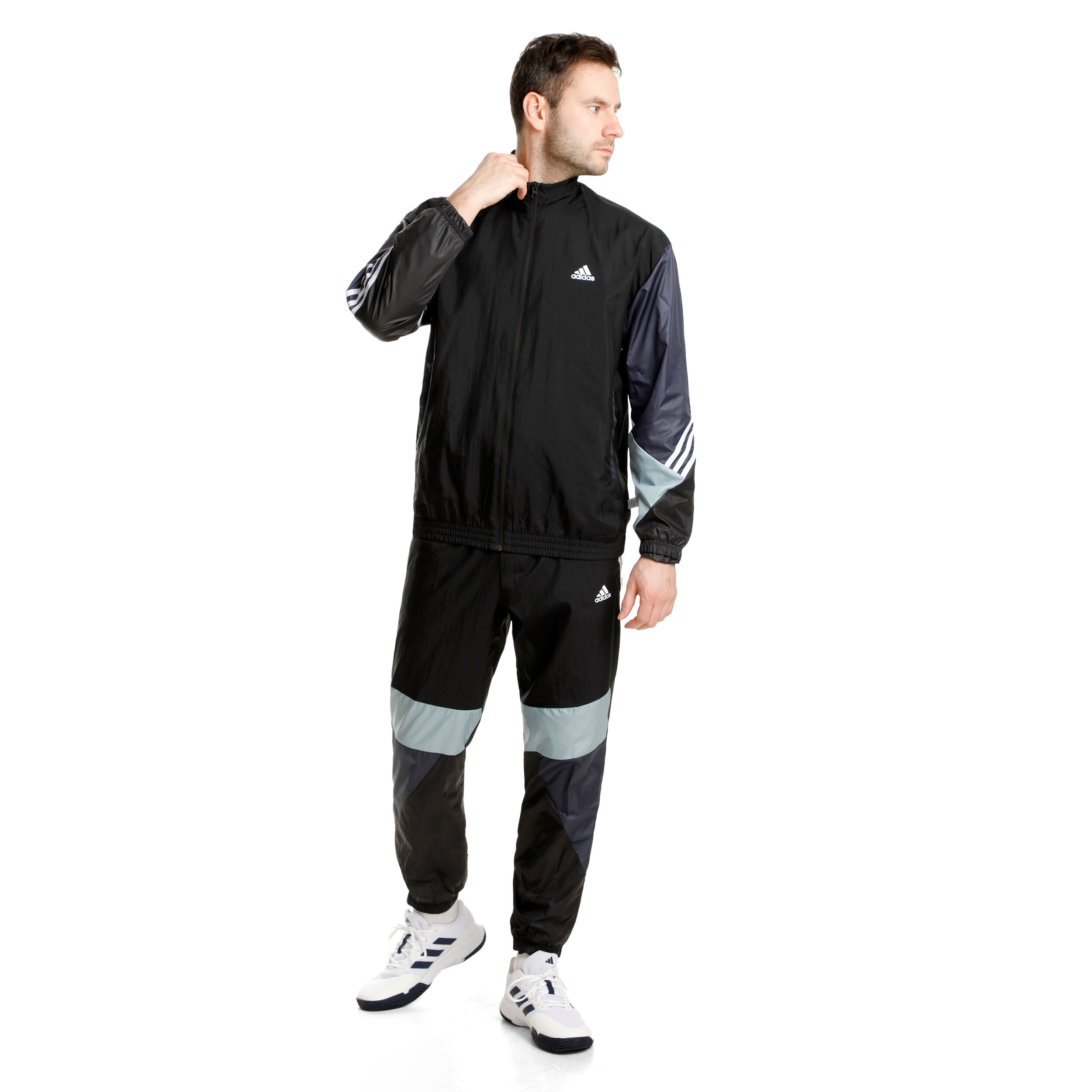 adidas Woven Fut Retro Trainingsanzug Herren Schwarz Mehrfarbig online kaufen Tennis Point DE
