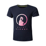 Quiet Please Bekleidung Quiet Please Logo T-Shirt M&auml;dchen-Dunkelblau