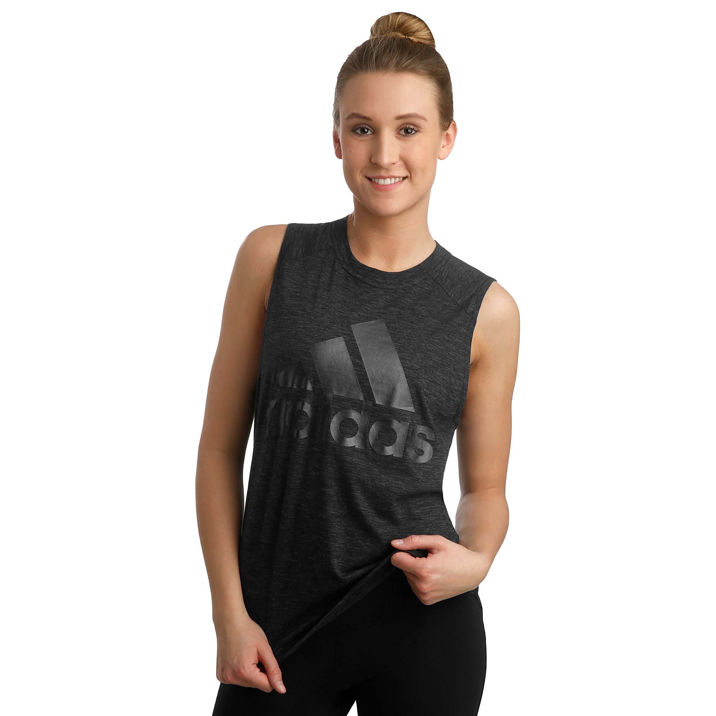 ID Winner Muscle Tank Top Damen Dunkelgrau Schwarz