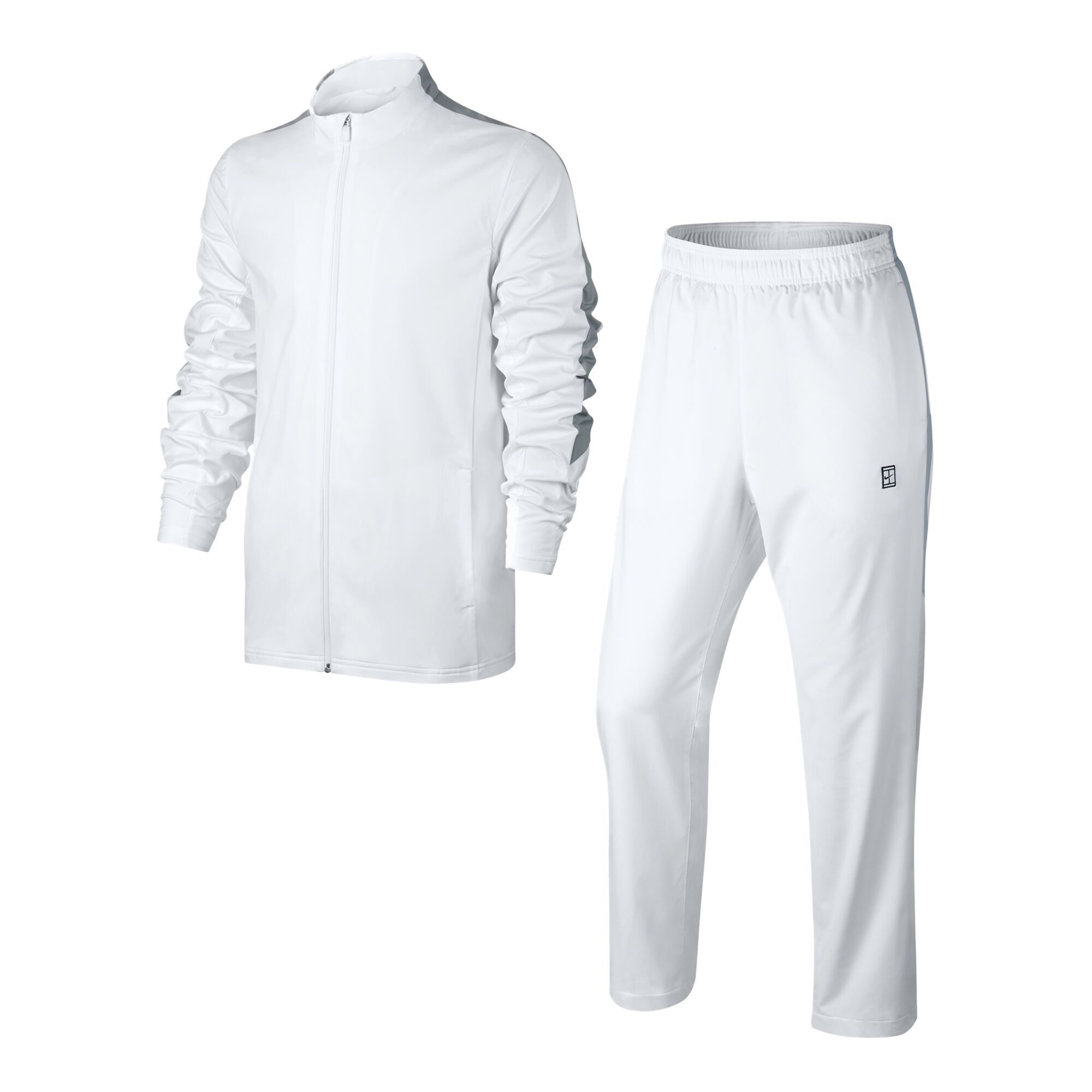 Beperkt sneeuw Oxideren Nike Court Woven Warm Up Trainingsanzug Herren - Weiß, Hellgrau online  kaufen | Tennis-Point