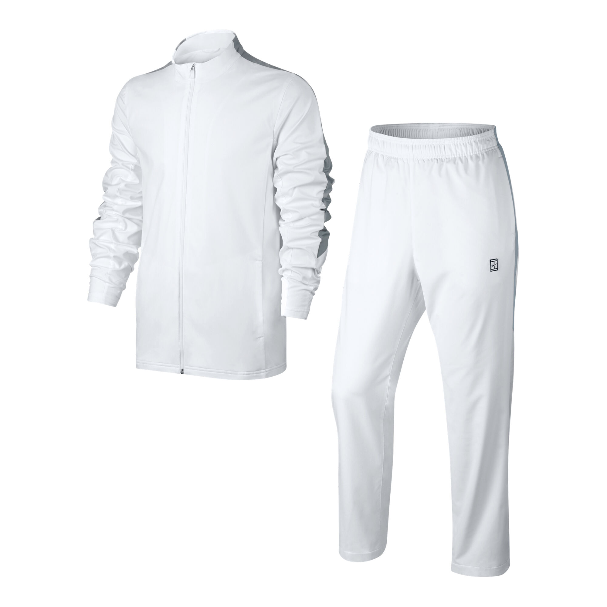 Nike Court Woven Warm Up Trainingsanzug Herren - Weiß, Hellgrau online | Tennis-Point