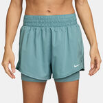 Nike Bekleidung Nike One Dri-Fit High Rise 3In 2N1 Shorts Damen-Salbei