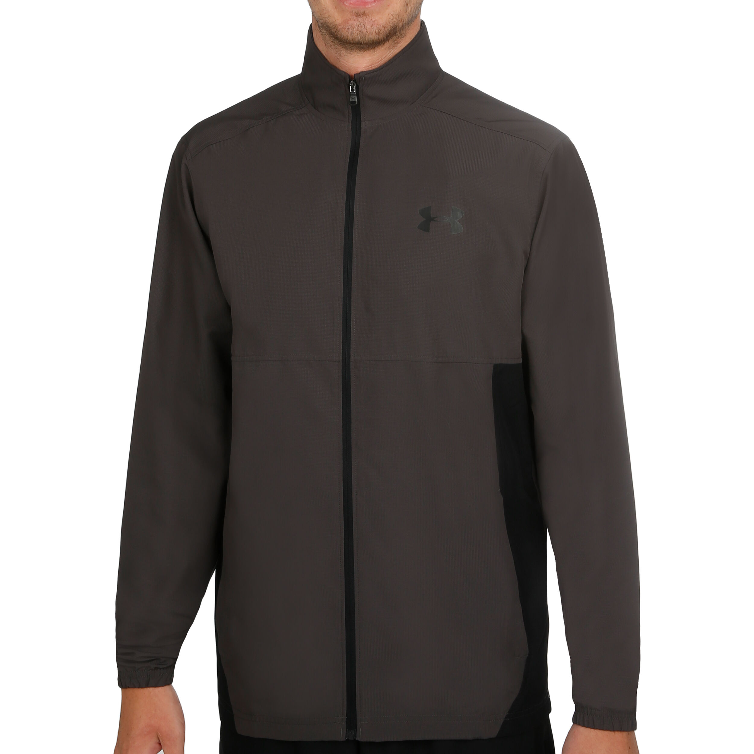 Under Armour Sportstyle Woven Full Zip Trainingsjacke Herren Dunkelgrau Schwarz online kaufen Tennis Point DE