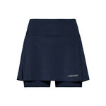 HEAD Bekleidung HEAD Club Basic Long Rock Damen-Dunkelblau,Silber