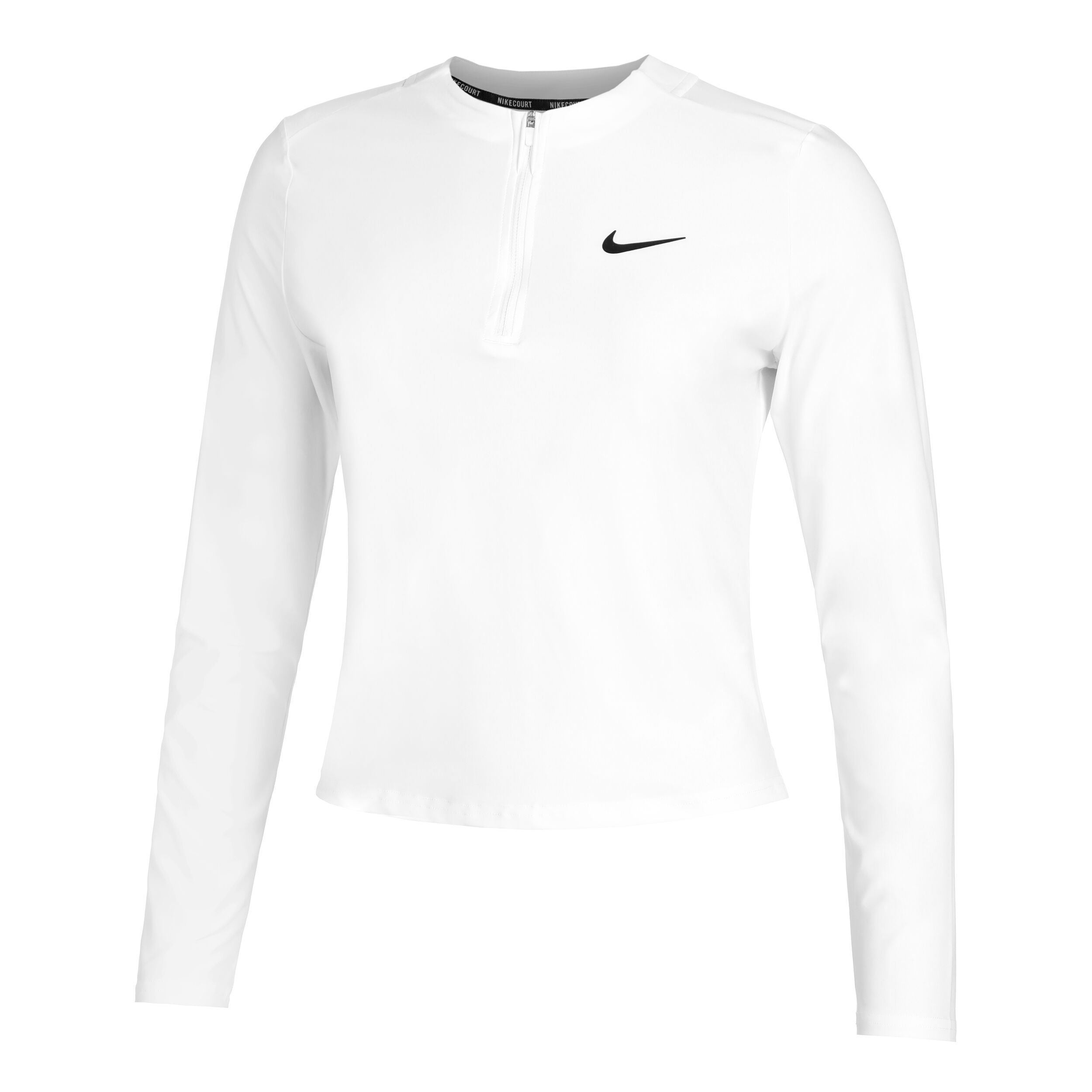 White dri fit long sleeve women's top
