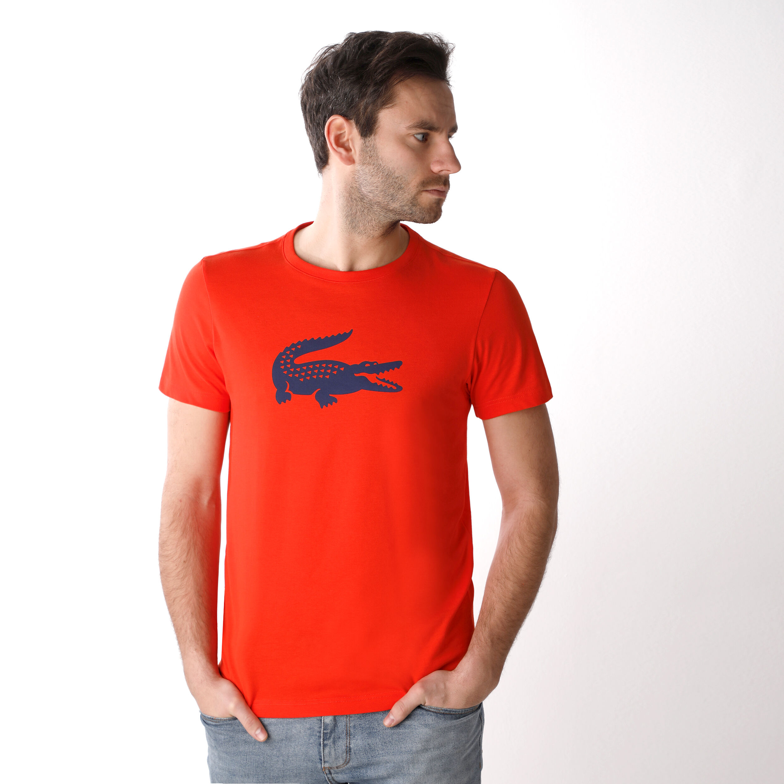 Lacoste orange t shirt clearance