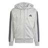 Essentials 3 Stripes Sweatjacke Herren - grau, schwarz