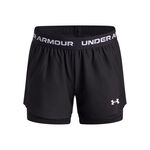 Under Armour Bekleidung Under Armour Tech Play Up 2in1 Shorts M&auml;dchen-Schwarz,Wei&szlig;