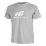 New Balance Bekleidung New Balance Stacked Logo Tee T-Shirt Herren-Grau