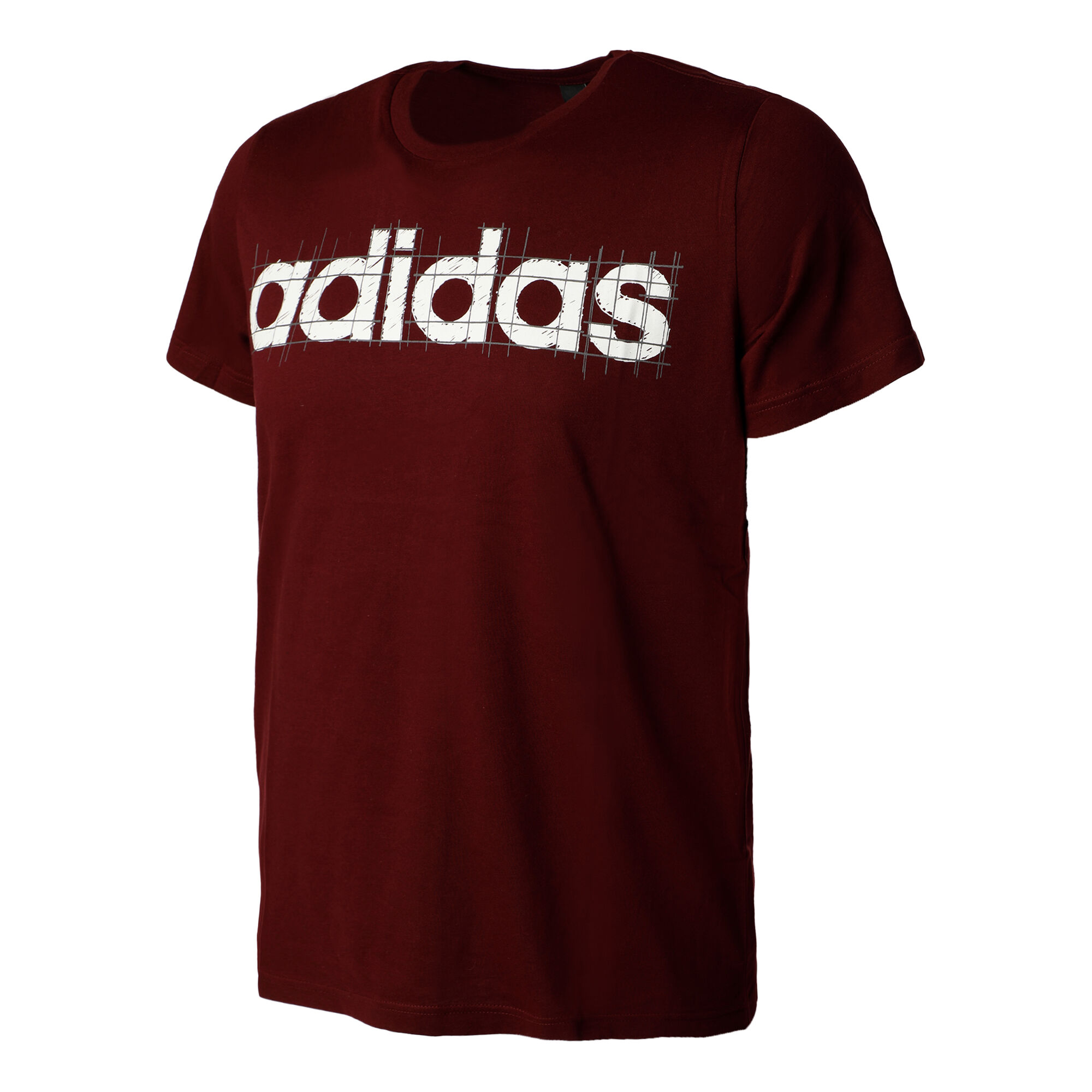 adidas Linear T-Shirt Herren - Dunkelrot, Weiß online kaufen | Tennis-Point