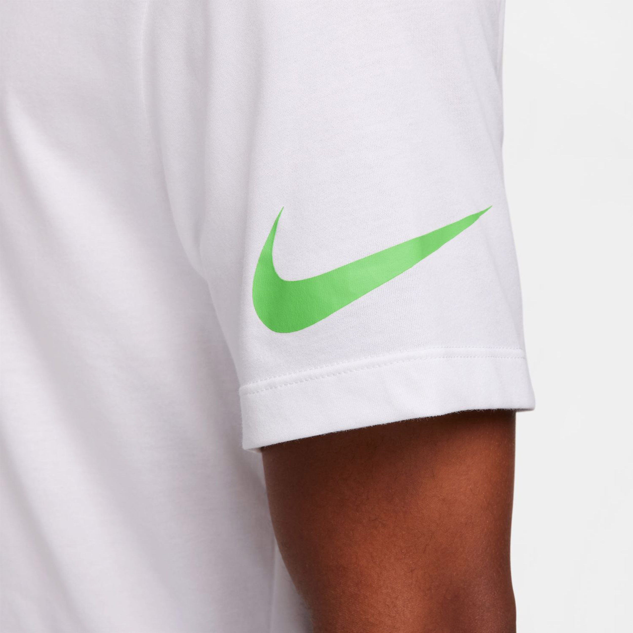 Dri Fit Court Rafael Nadal T Shirt Herren WeiB Neongrun