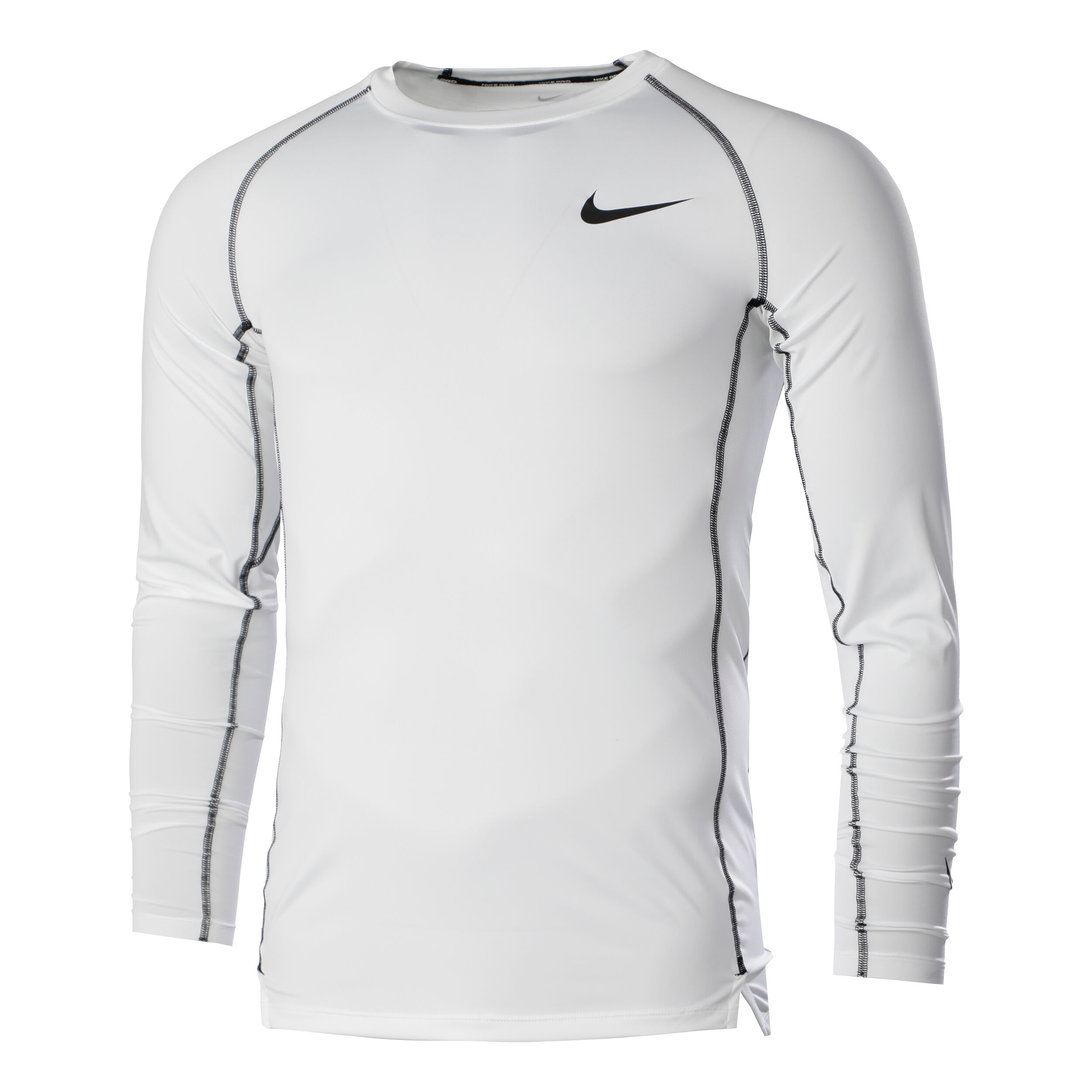 White dri fit long sleeve shirt clearance