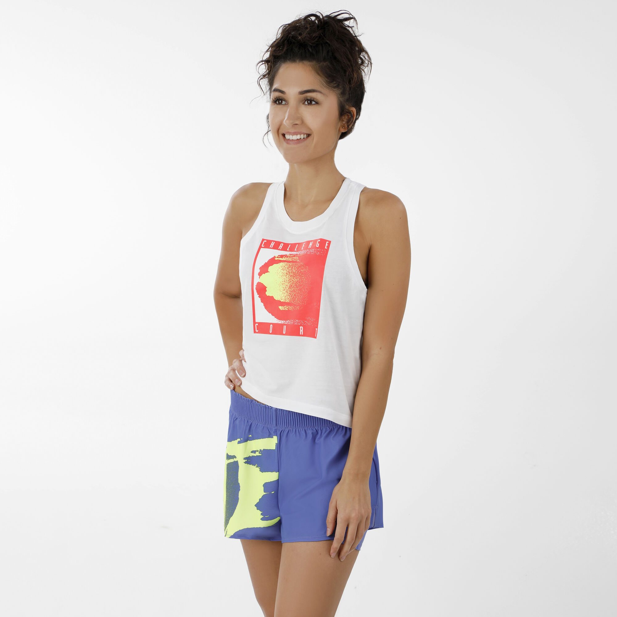 Nike Court Challenge Crop Tank Top Damen Weiß Rot online kaufen
