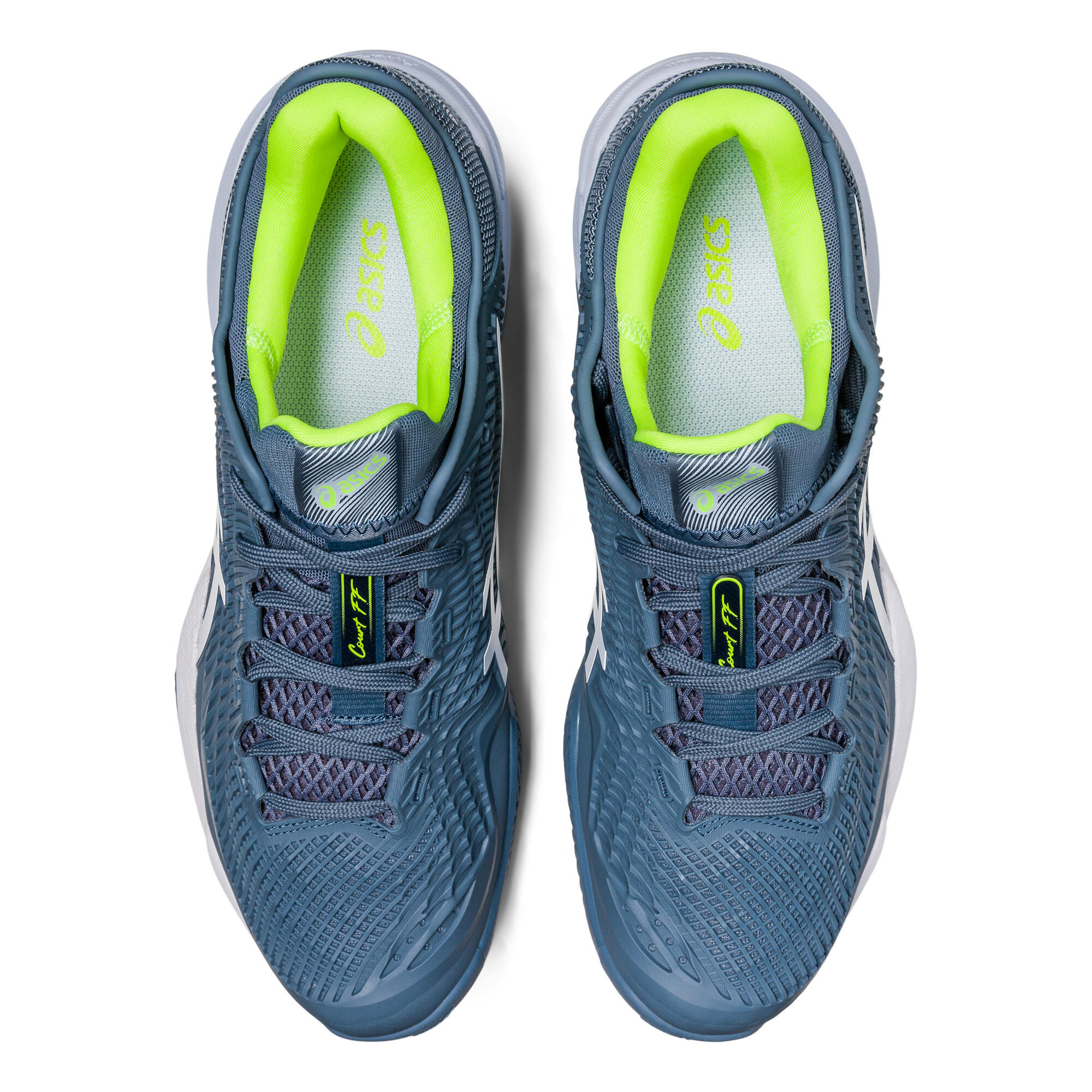 ASICS Court FF 3 Sandplatzschuh Herren Blau Neongrün online kaufen