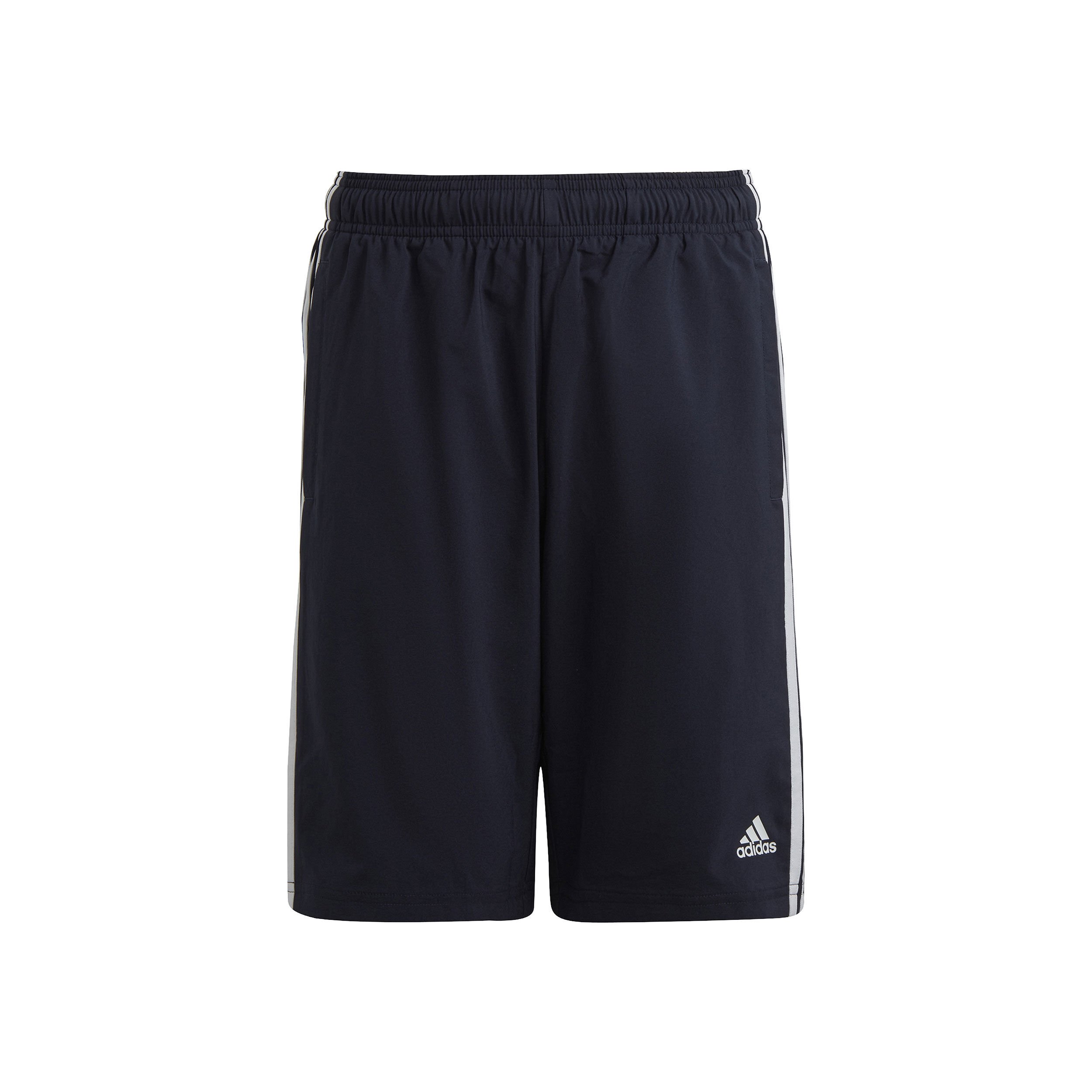 White adidas shorts with red stripes 2025