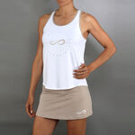 Endless Padelbekleidung Endless Cercle Tank-Top Damen-wei&szlig;, beige