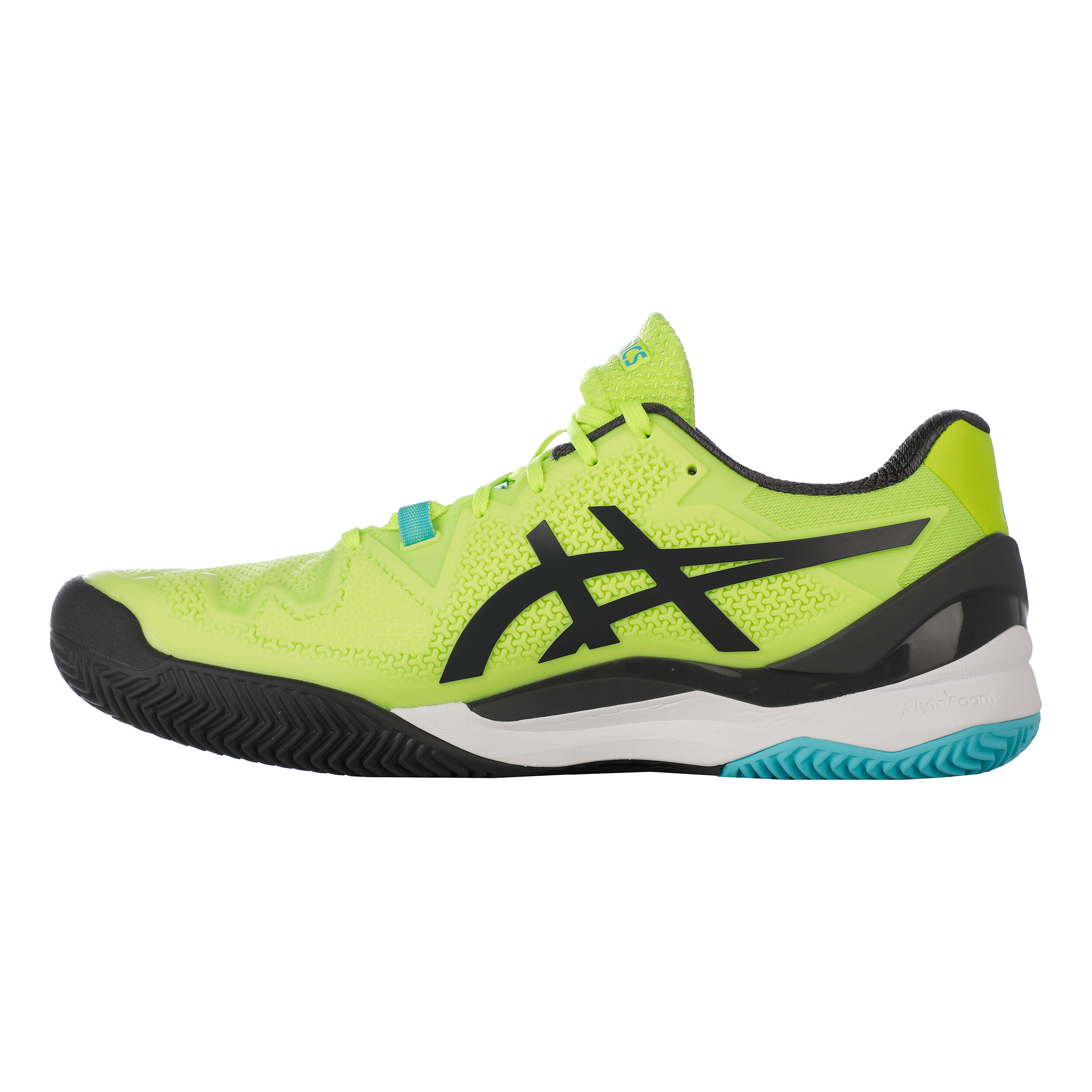 Gel Resolution 8 Sandplatzschuh Herren Neongrun Schwarz