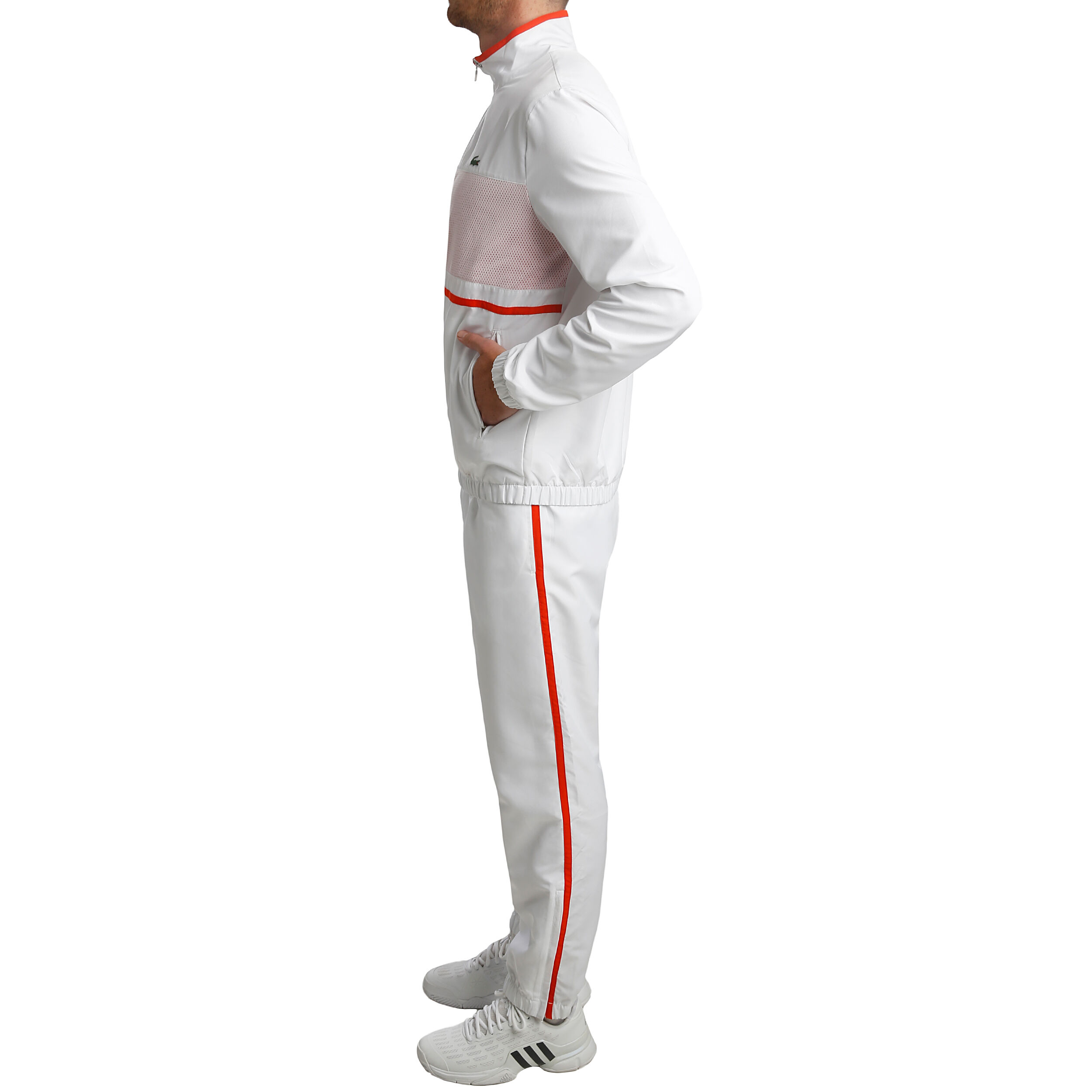 Trainingsanzug Herren WeiB Rot