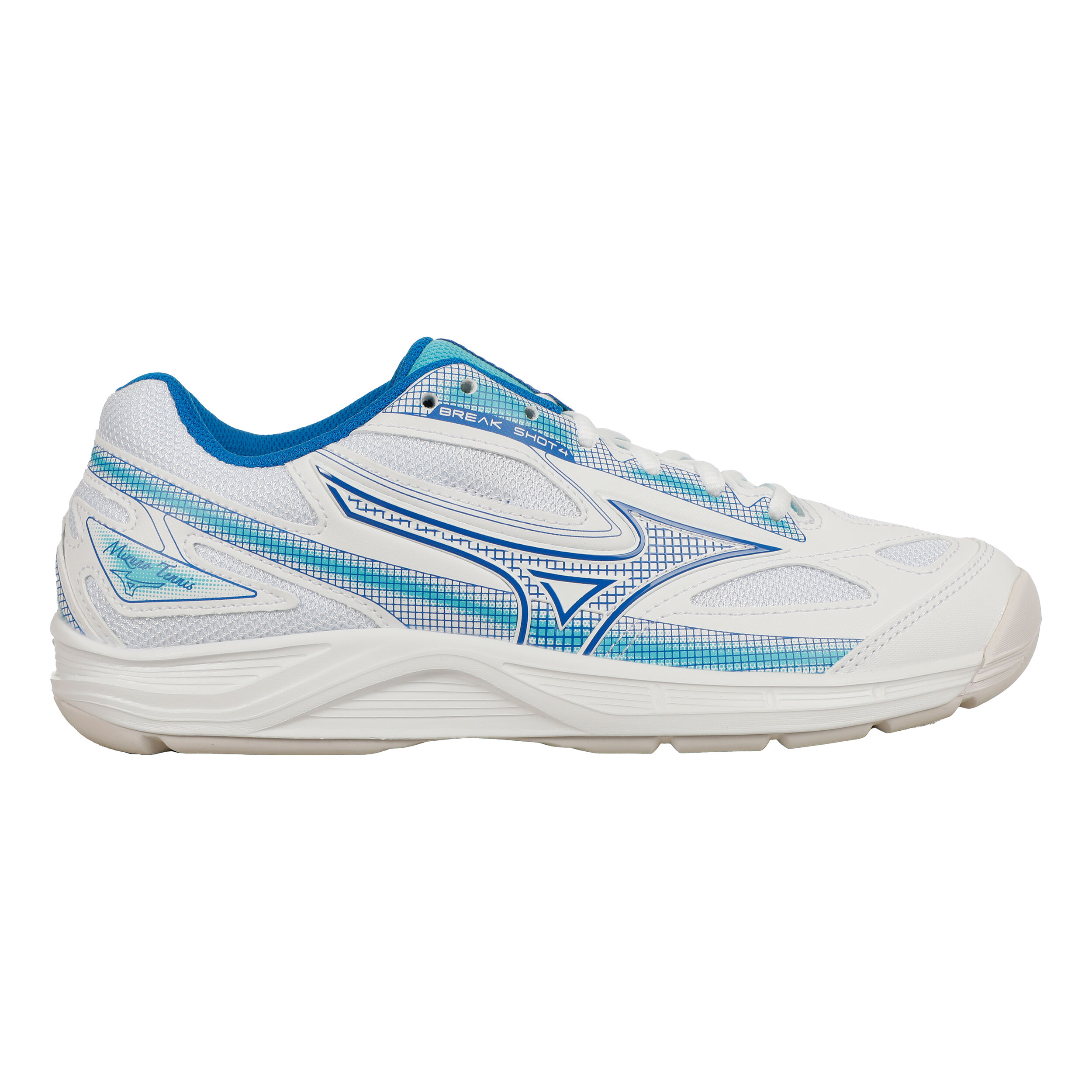 Break Shot Teppichschuh Damen WeiB Blau